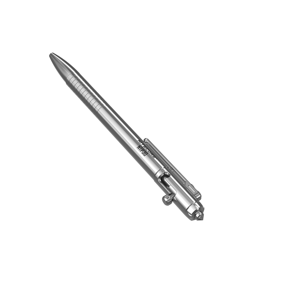 taktischer Stift Titan Kugelschreiber NTP30 Nitecore Tactical Pen silber 