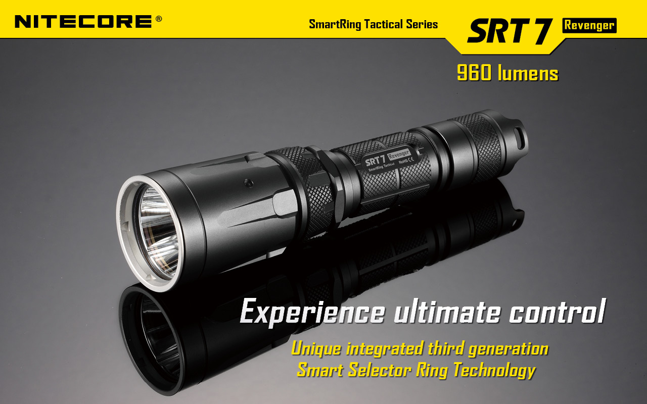 Nitecore SRT7 960 Lumens Flashlight w/Bonus Olight 2600mAh Battery 