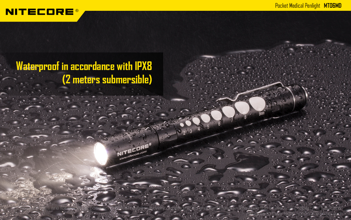 Nitecore MT06MD - Linterna tipo lápiz, 180 lúmenes LED para médicos,  enfermeras y emergencias médicas con 2 pilas AAA y organizador de baterías