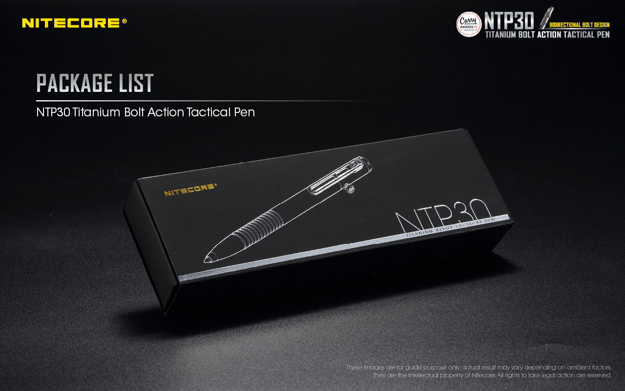 Nitecore NTP30 Titanium, bolígrafo táctico