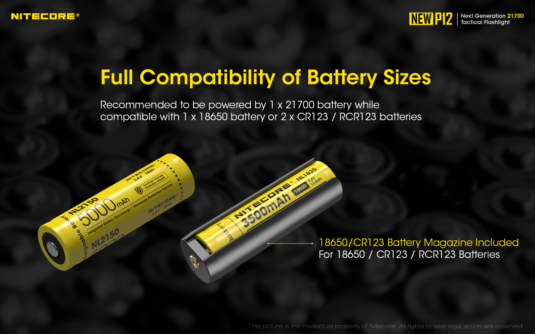 Nitecore - CR123 Lithium battery - Pack of 4