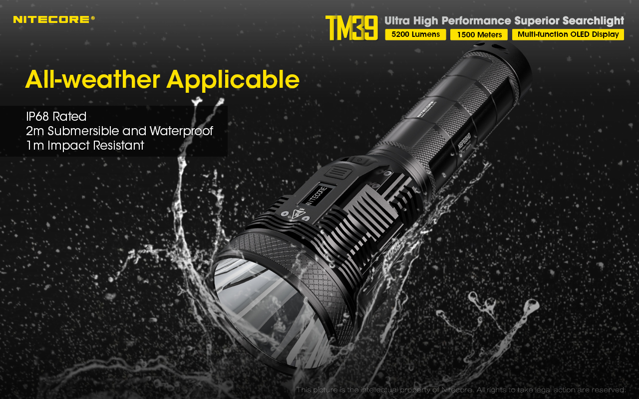 NiteCore TM39 Hochleistungs-Suchscheinwerfer, Gratisversand