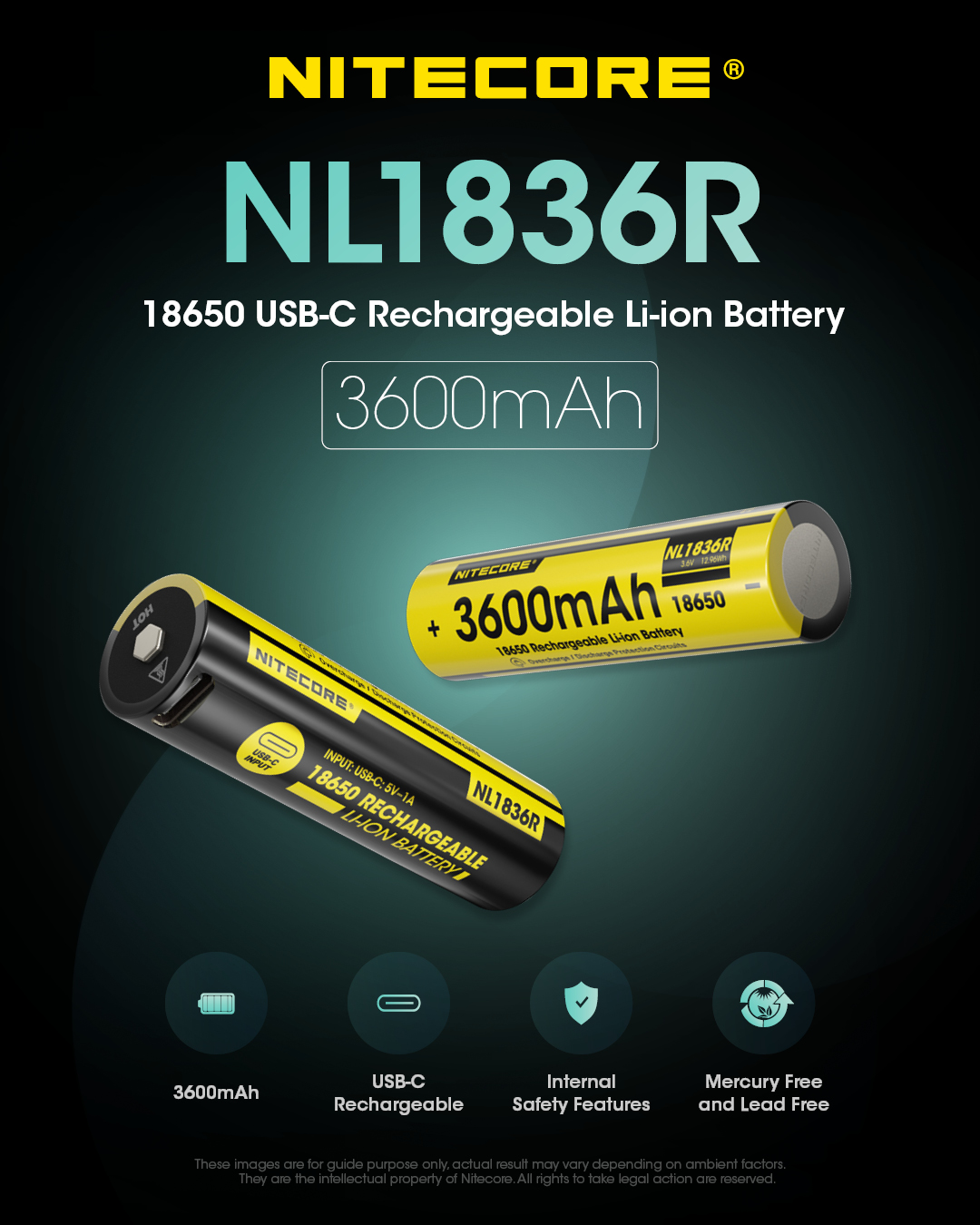 Batterie rechargeable 18650 3.6V 3100 mAh - OUT TAC