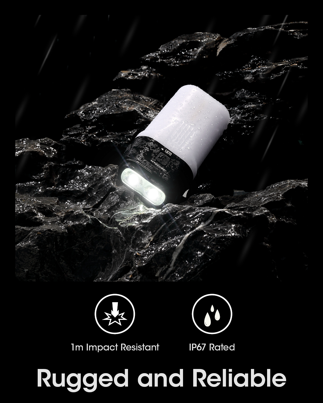 Nitecore LR70 3000 lumen Rechargeable Lantern Flashlight